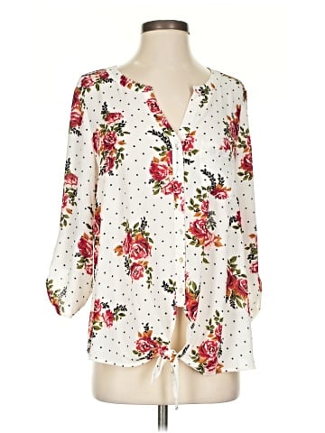 Black Rainn 3/4 Sleeve Blouse (view 1)