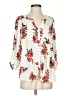 Black Rainn 100% Polyester Floral Ivory 3/4 Sleeve Blouse Size S - photo 1