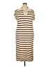 Unbranded 100% Polyester Stripes Tan Casual Dress Size XXL - photo 1