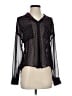 Free People 100% Polyester Polka Dots Black Long Sleeve Blouse Size XS - photo 1