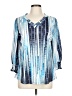 Assorted Brands Blue Red 3/4 Sleeve Blouse Size L - photo 1