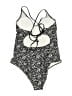 Ekouaer Print Black One Piece Swimsuit Size XXL - photo 2
