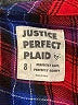 Justice Plaid Red Long Sleeve Button-Down Shirt Size 8 - photo 3