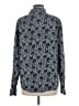 Express Print Blue Long Sleeve Blouse Size M - photo 2