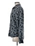 Express Print Blue Long Sleeve Blouse Size M - photo 5