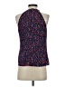 Ecru 100% Polyester Print Blue Sleeveless Blouse Size XS - photo 2