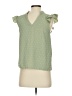 Unbranded Polka Dots Green Sleeveless Blouse Size XS - photo 2