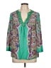 Tibi Green 3/4 Sleeve Blouse Size 10 - photo 1