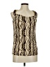 MICHAEL Michael Kors Print Gold Sleeveless Top Size M - photo 1