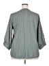 Assorted Brands 100% Polyester Stripes Gray 3/4 Sleeve Blouse Size XXL - photo 2