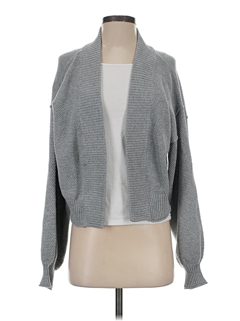 Pre-owned Flat White Cardigan Sweater In Gray