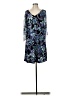 Connected Apparel 100% Polyester Paisley Blue Cocktail Dress Size 8 - photo 1