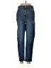 H&M Solid Blue Jeans Size 6 - photo 1