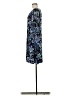 Connected Apparel 100% Polyester Paisley Blue Cocktail Dress Size 8 - photo 5