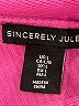 Sincerely Jules 100% Nylon Pink Sleeveless Blouse Size L - photo 7