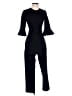 Black Halo Solid Black Jumpsuit Size 2 - photo 1