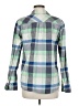 J.Crew 100% Cotton Plaid Green Long Sleeve Button-Down Shirt Size 6 - photo 2