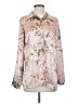 Guess Floral Pink Long Sleeve Blouse Size S - photo 1