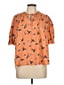 MELLODAY Orange Short Sleeve Blouse Size L - photo 1
