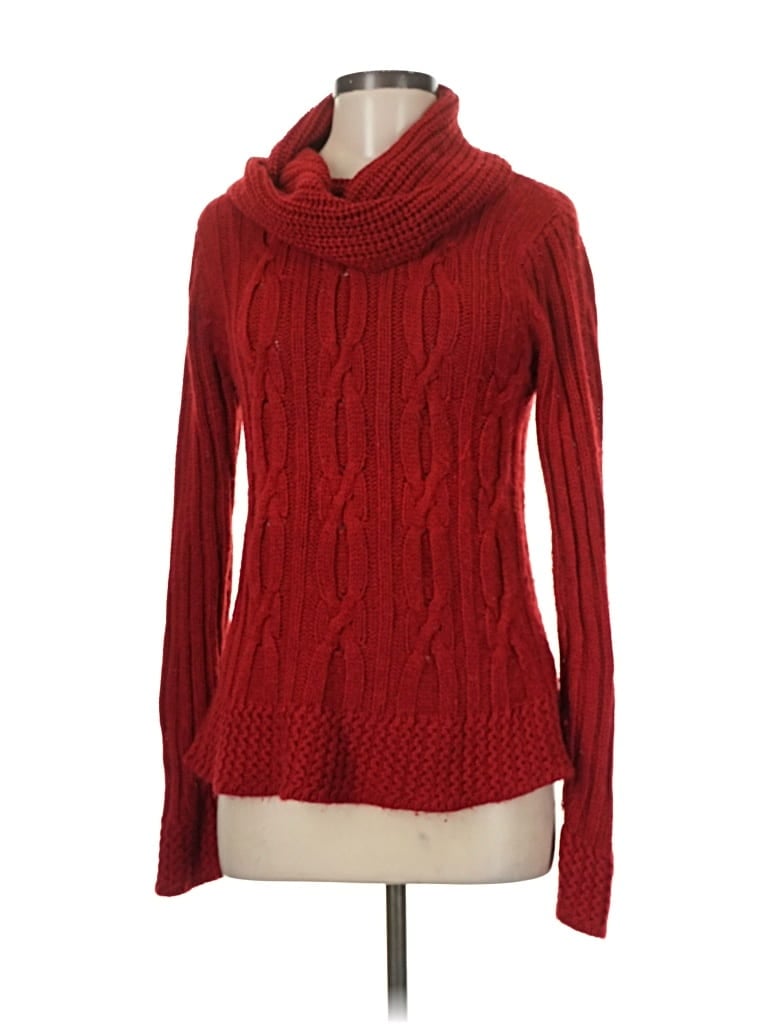 Pre-owned Bandolino Turtleneck Sweater In Red