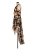 Venus 100% Polyester Floral Brown Black Cocktail Dress Size M - photo 5
