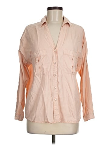 Zara Basic 3/4 Sleeve Button-Down Shirt (view 1)