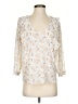 Gentle Fawn 100% Polyester Ivory 3/4 Sleeve Blouse Size S - photo 1