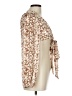 Luxxel Print Brown Long Sleeve Blouse Size L - photo 4