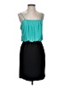 En Focus Studio Color Block Teal Cocktail Dress Size 4 - photo 1