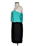 En Focus Studio Color Block Teal Cocktail Dress Size 4 - photo 5