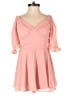 Lulus 100% Polyester Solid Pink Romper Size XS - photo 1