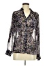 Express Outlet 100% Polyester Floral Black Long Sleeve Blouse Size M - photo 1