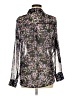 Express Outlet 100% Polyester Floral Black Long Sleeve Blouse Size M - photo 2