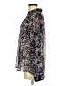 Express Outlet 100% Polyester Floral Black Long Sleeve Blouse Size M - photo 5