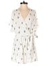 Lush 100% Rayon Print White Romper Size S - photo 1