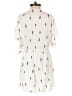 Lush 100% Rayon Print White Romper Size S - photo 2