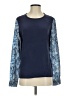Equipment 100% Silk Blue Long Sleeve Silk Top Size XS - photo 1
