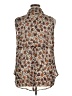 Lane Bryant 100% Polyester Animal Print Brown Sleeveless Blouse Size 14 - photo 2