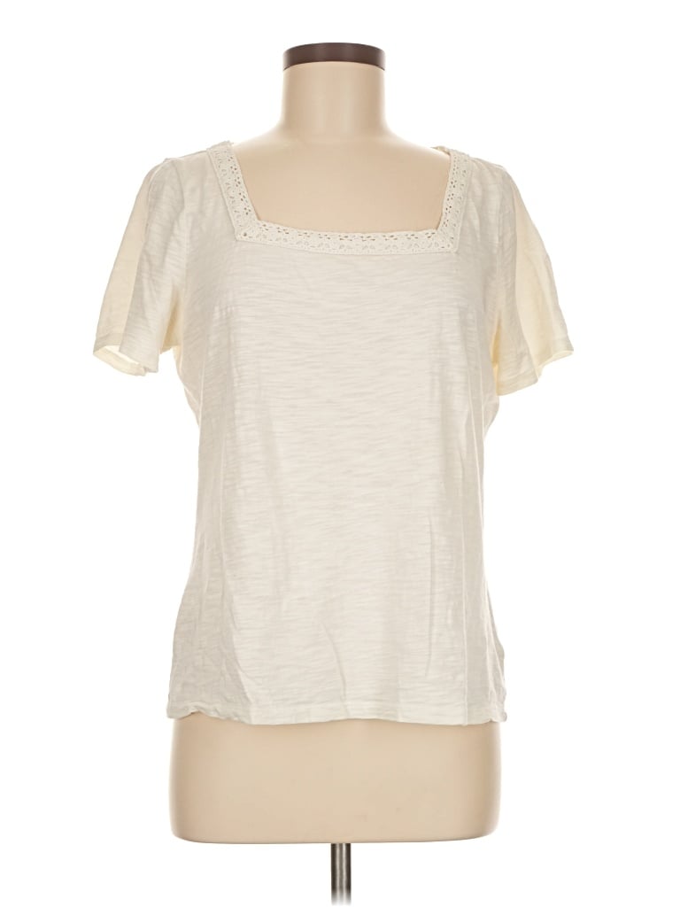 Pre-owned Talbots Short Sleeve T-shirt In White