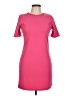 Elodie Solid Pink Casual Dress Size L - photo 1