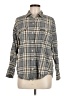Old Navy 100% Cotton Plaid Gray Long Sleeve Button-Down Shirt Size M - photo 1