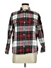 Old Navy 100% Cotton Plaid Red Long Sleeve Button-Down Shirt Size M - photo 1
