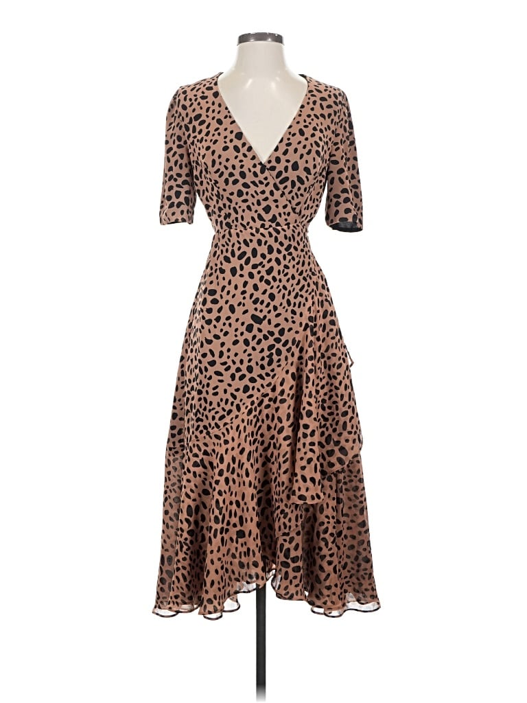 Pre-owned Fame And Partners Casual Dress In Brown