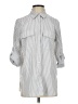 Max Studio Stripes Silver 3/4 Sleeve Blouse Size XS - photo 1
