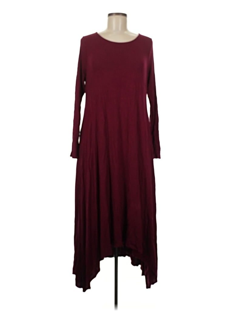 Pre-owned Agnes & Dora Casual Dress In Burgundy