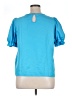 Shein 100% Polyester Blue Short Sleeve Top Size XL - photo 2