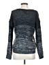 Quinn 100% Acrylic Metallic Blue Pullover Sweater Size S - photo 2