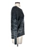 Quinn 100% Acrylic Metallic Blue Pullover Sweater Size S - photo 4