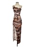Shein Animal Print Brown Cocktail Dress Size 2 - photo 1