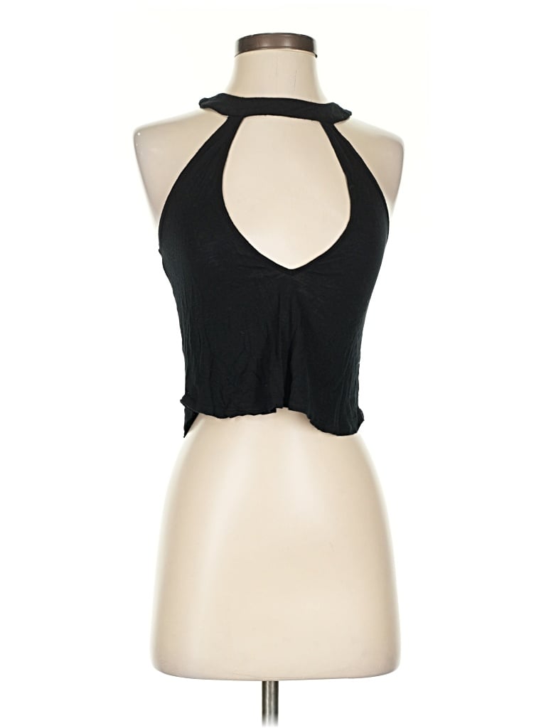 Pre-owned Emma & Sam Tank Top Black Halter Neckline Tops